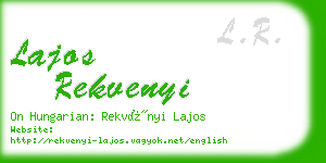 lajos rekvenyi business card